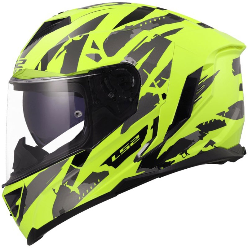 Integrální helma na motorku LS2 FF818 Storm III Kaos žlutá