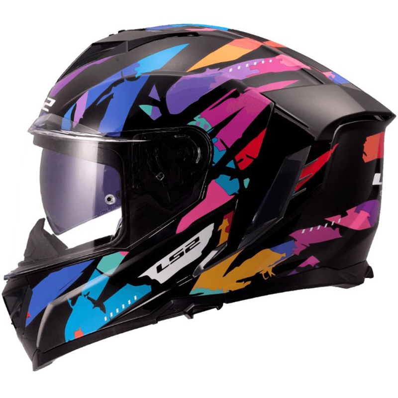 Integrální helma na motorku LS2 FF818 Storm III Kaos černo-fialovo-modrá
