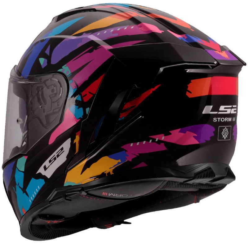 Integrální helma na motorku LS2 FF818 Storm III Kaos černo-fialovo-modrá