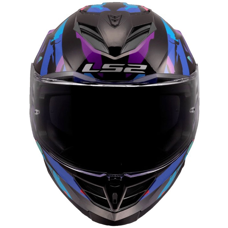 Integrální helma na motorku LS2 FF818 Storm III Kaos černo-fialovo-modrá