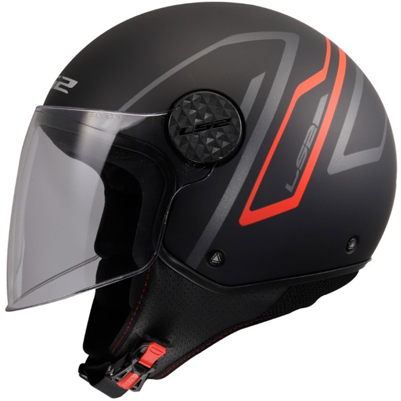 Otevřená přilba na motorku LS2 OF558 Sphere Lux II Minimum černo-červená