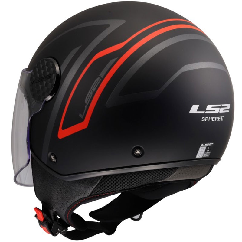 Otevřená přilba na motorku LS2 OF558 Sphere Lux II Minimum černo-červená