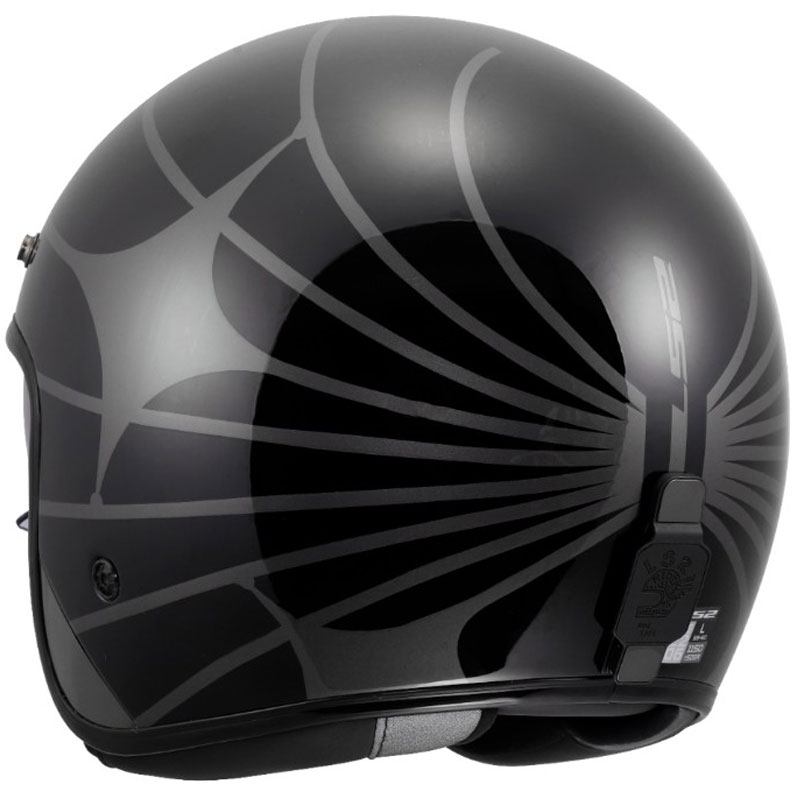 Otevřená helma na motorku LS2 OF601 Bob II Cosmic lesklá černo-šedá