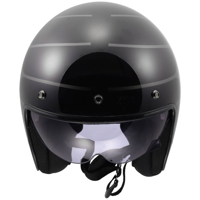 Otevřená helma na motorku LS2 OF601 Bob II Cosmic lesklá černo-šedá