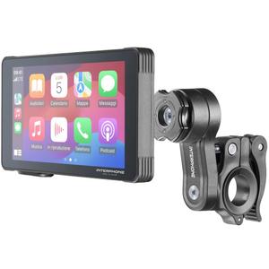 Displej pro zrcadlení telefonu na motorku s ochranným sklem Interphone RideSync černý