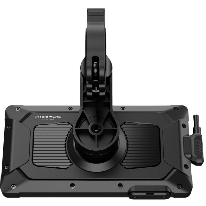 Displej pro zrcadlení telefonu na motorku s ochranným sklem Interphone RideSync černý