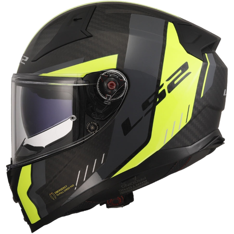 Integrální helma na motorku LS2 FF811 Vector II C Grid 06 matná H-V žlutá