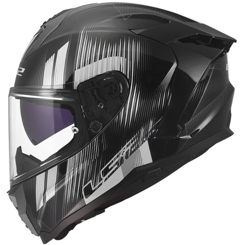 Integrální helma na motorku LS2 FF817 Challenger II Nitro lesklá černo-šedá