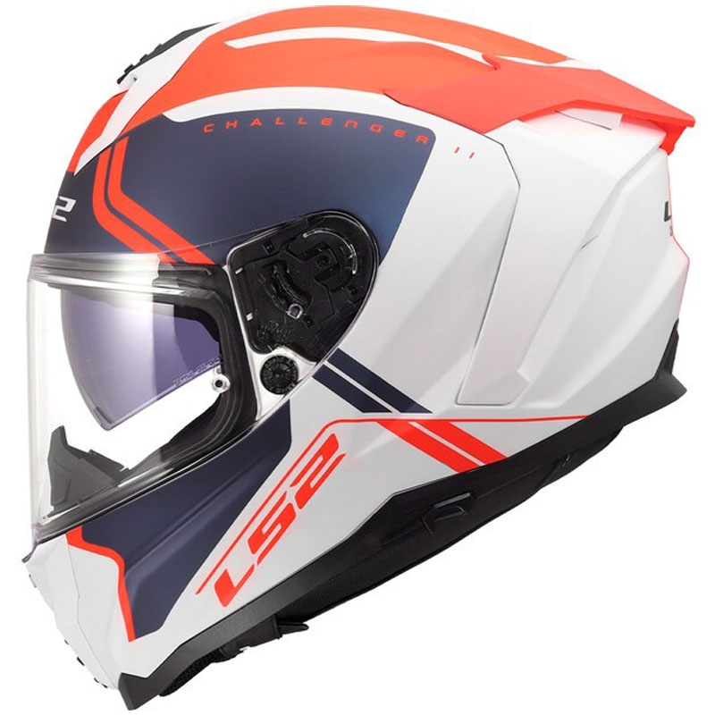 Integrální helma na motorku LS2 FF817 Challenger II Titan matná bílo-modro-červená