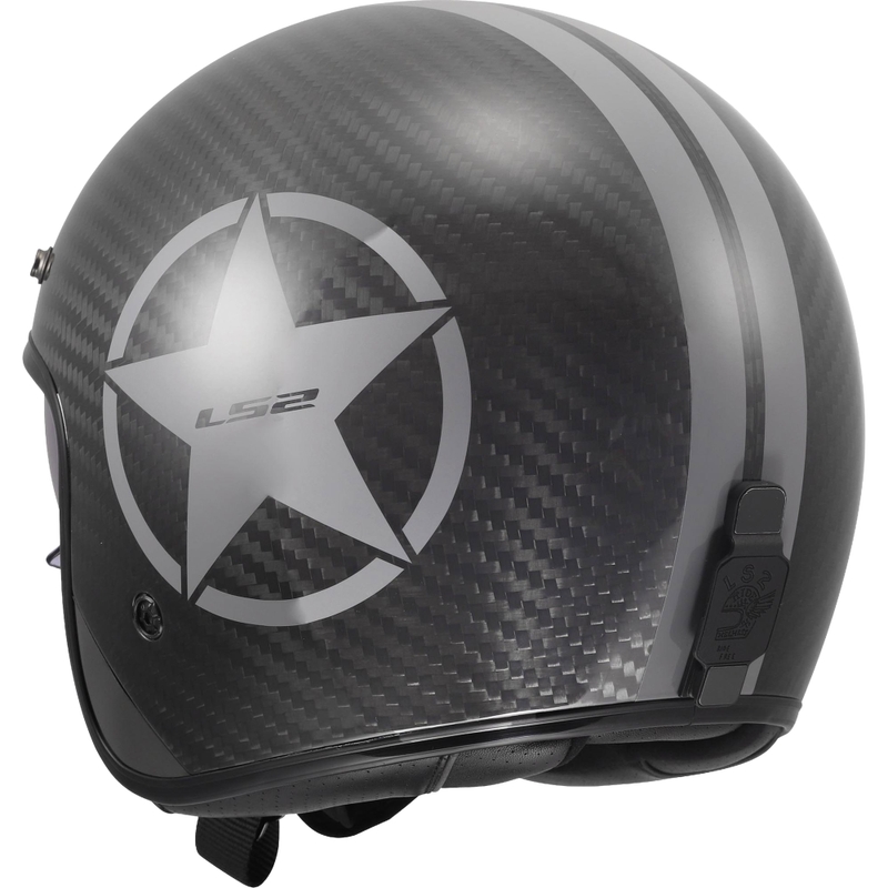 Otevřená přilba na motorku LS2 OF601 Bob II Carbon Star lesklá šedá