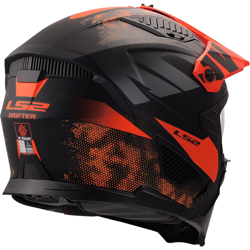 Trial helma na motorku LS2 OF606 Drifter Gas matná šedo-oranžová