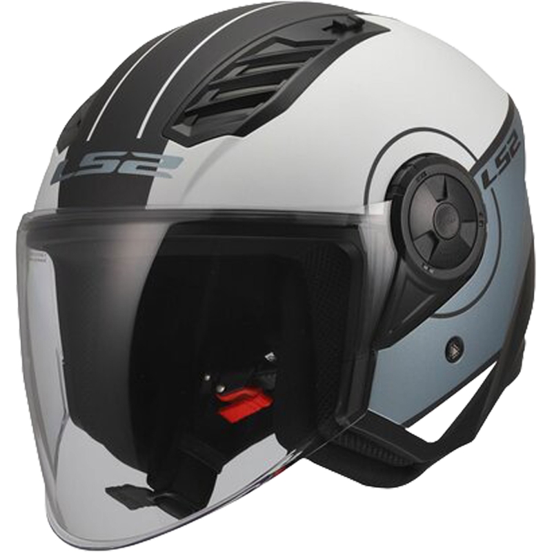 Otevřená helma na motorku LS2 OF616 Airflow II Cover matná šedo-modrá
