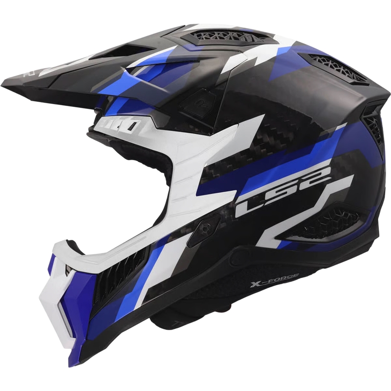 Motokrosová helma LS2 MX703 X-Force Phantom lesklá modro-bílá