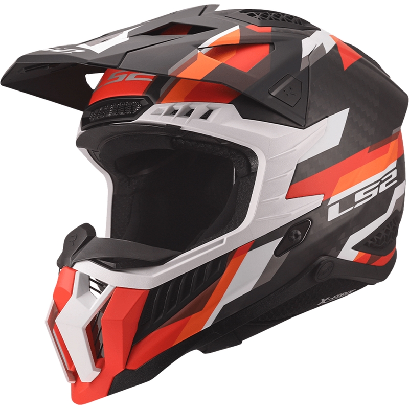 Motokrosová helma LS2 MX703 X-Force Phantom matná oranžovo-červená