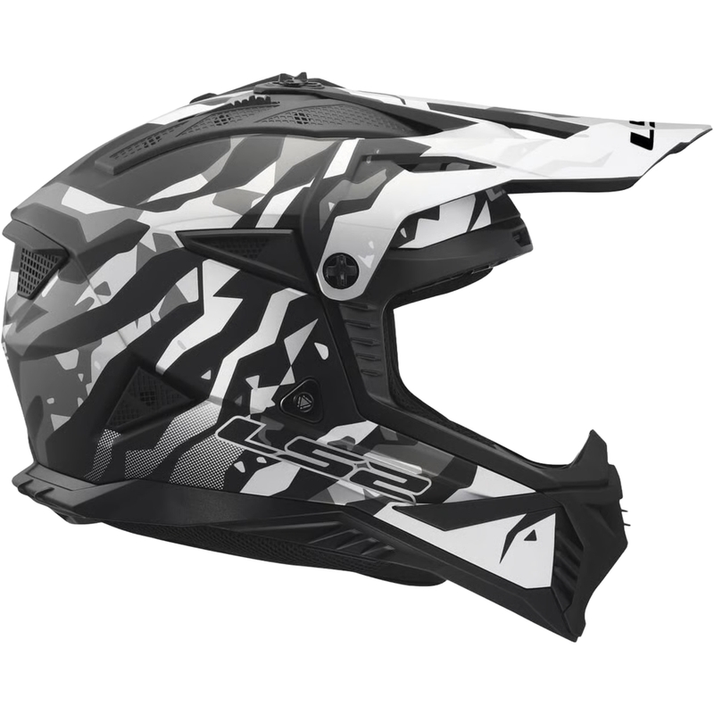 Motokrosová helma LS2 MX708 Fast II Grotesk matná černo-šedá