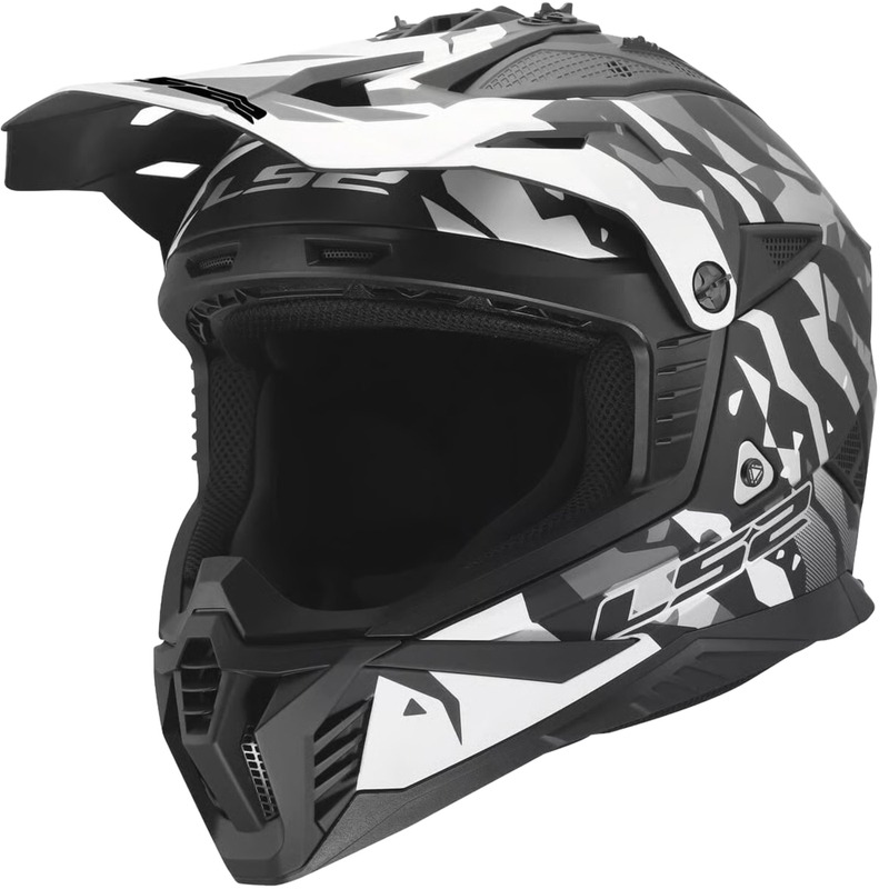 Motokrosová helma LS2 MX708 Fast II Grotesk matná černo-šedá