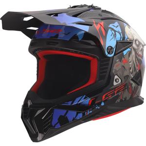 Motokrosová helma LS2 MX708 Fast II Zombie II lesklá černo-červeno-modrá