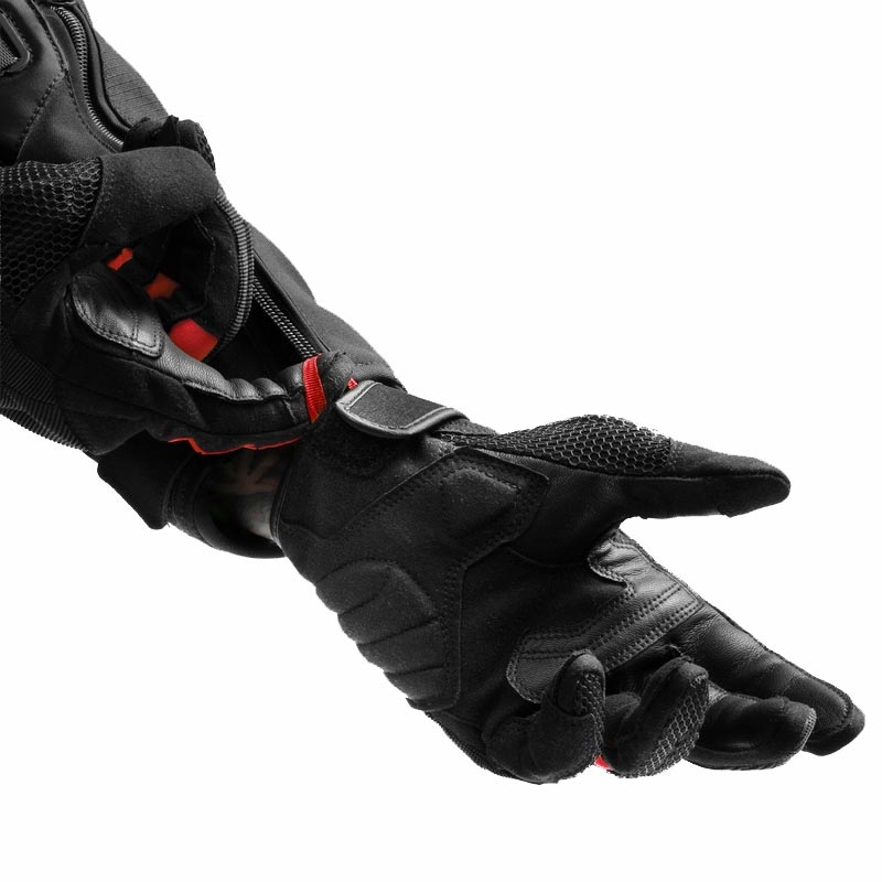 Rukavice na motorku Rebelhorn Core černo-červené