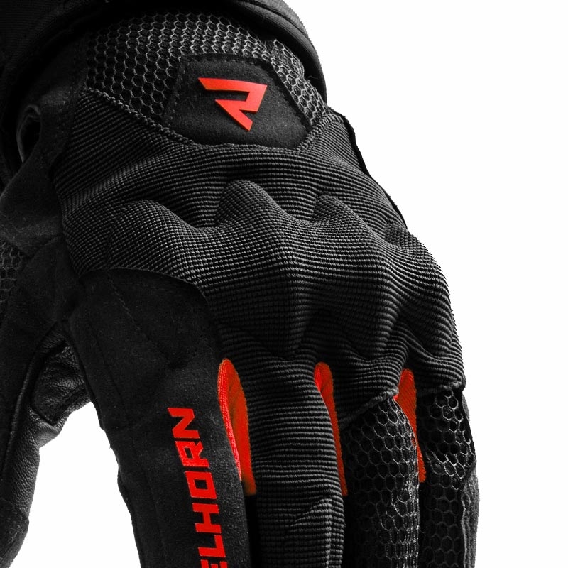 Rukavice na motorku Rebelhorn Core černo-červené