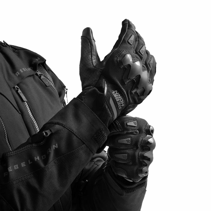 Rukavice na motorku Rebelhorn Defender černé