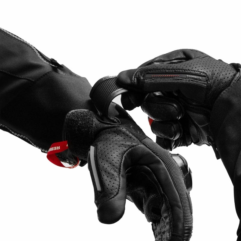 Rukavice na motorku Rebelhorn Defender černo-červené