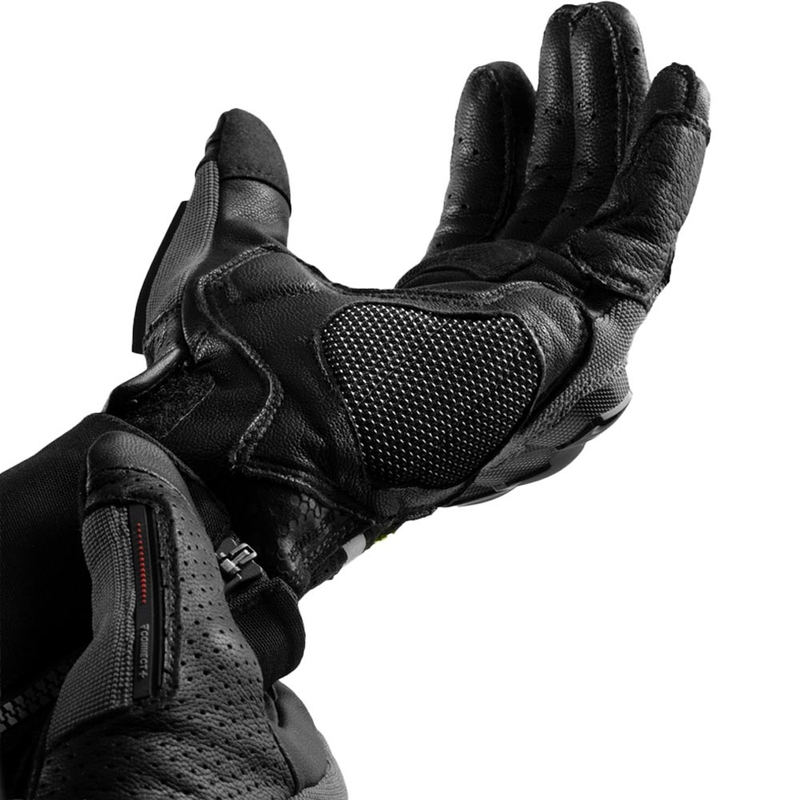 Rukavice na motorku Rebelhorn Defender černo-šedo-fluo žluté