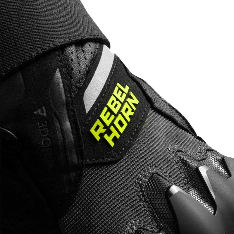 Rukavice na motorku Rebelhorn Defender černo-šedo-fluo žluté