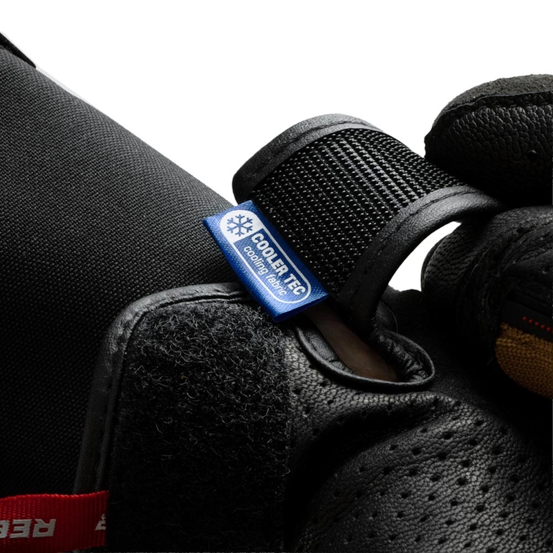 Rukavice na motorku Rebelhorn Defender pískovo-černo-červené