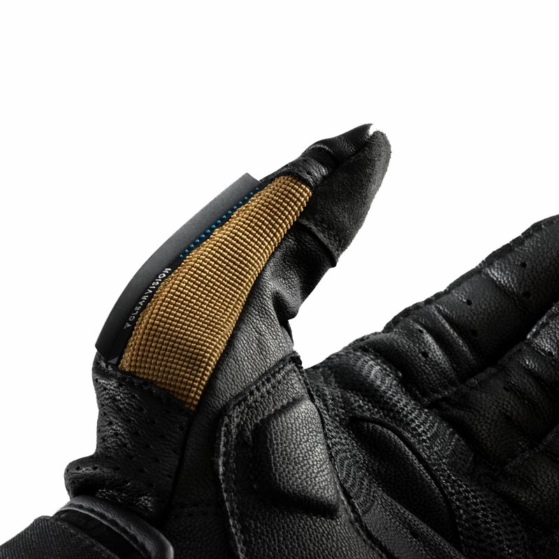 Rukavice na motorku Rebelhorn Defender pískovo-černo-červené