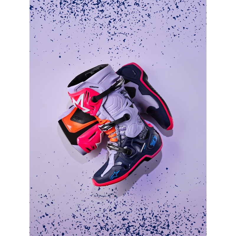 Motokrosové boty Alpinestars TECH 10 limitovaná edice Records černo-barevné