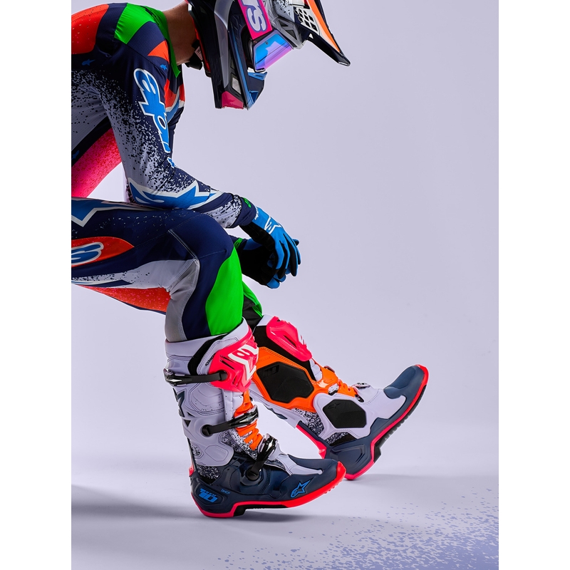 Motokrosové boty Alpinestars TECH 10 limitovaná edice Records černo-barevné