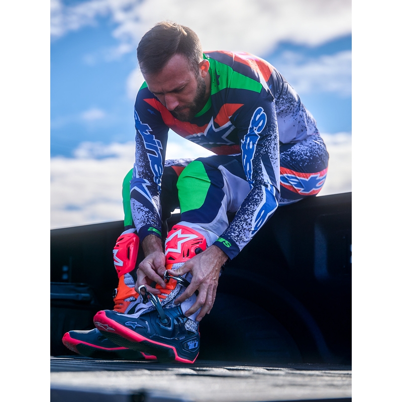 Motokrosové boty Alpinestars TECH 10 limitovaná edice Records černo-barevné