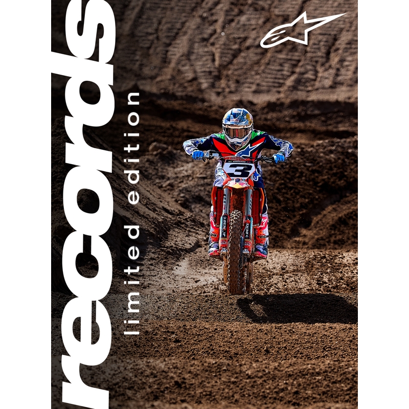 Motokrosový dres Alpinestars Supertech limitovaná edice Records šedo-barevný