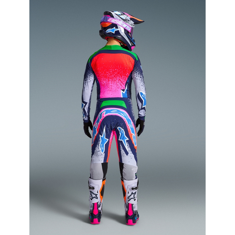 Motokrosový dres Alpinestars Supertech limitovaná edice Records šedo-barevný