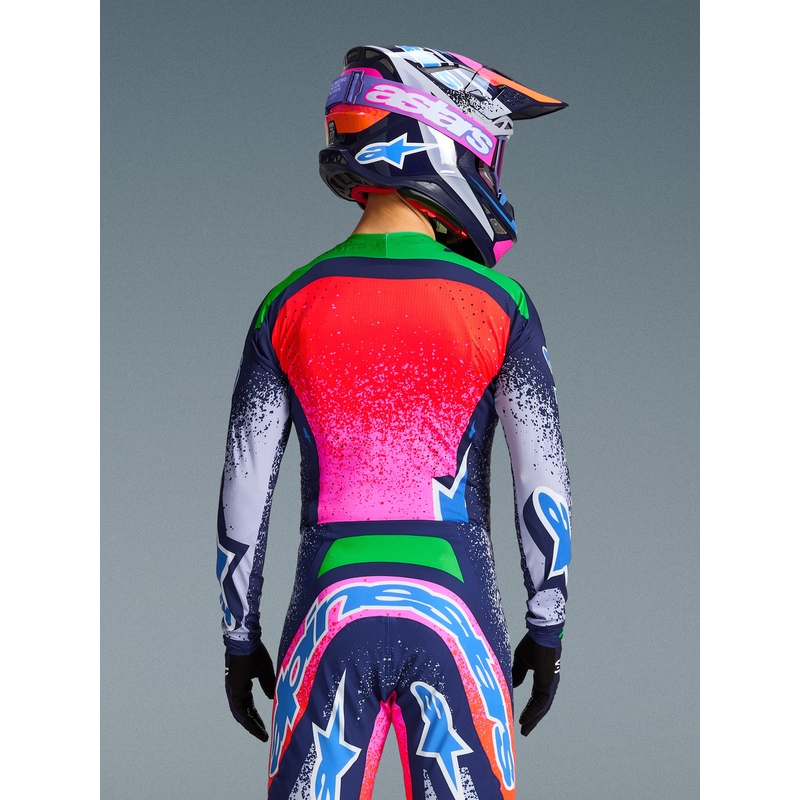 Motokrosový dres Alpinestars Supertech limitovaná edice Records šedo-barevný
