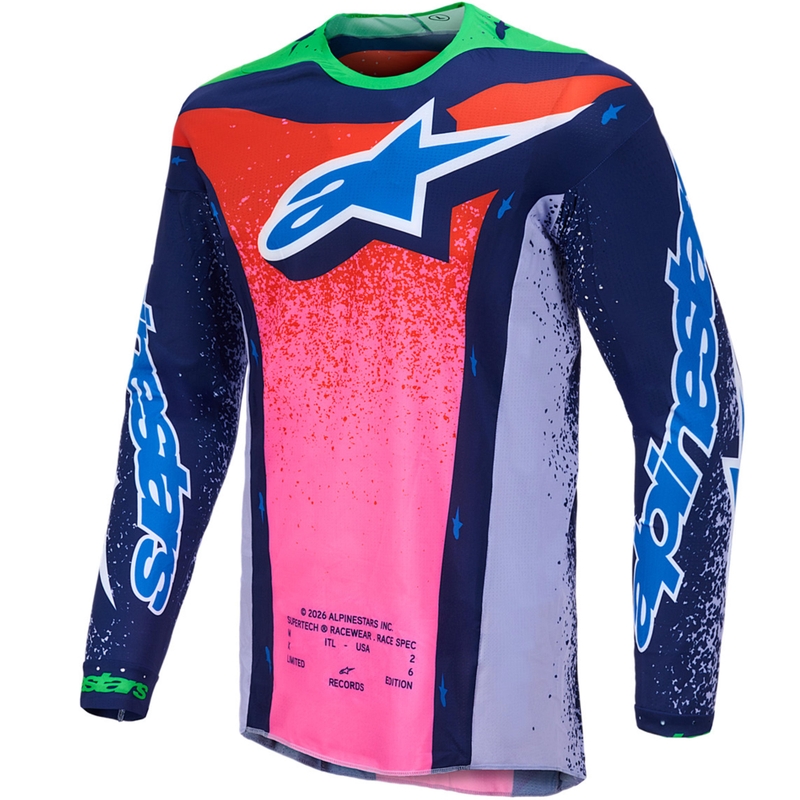 Motokrosový dres Alpinestars Supertech limitovaná edice Records šedo-barevný