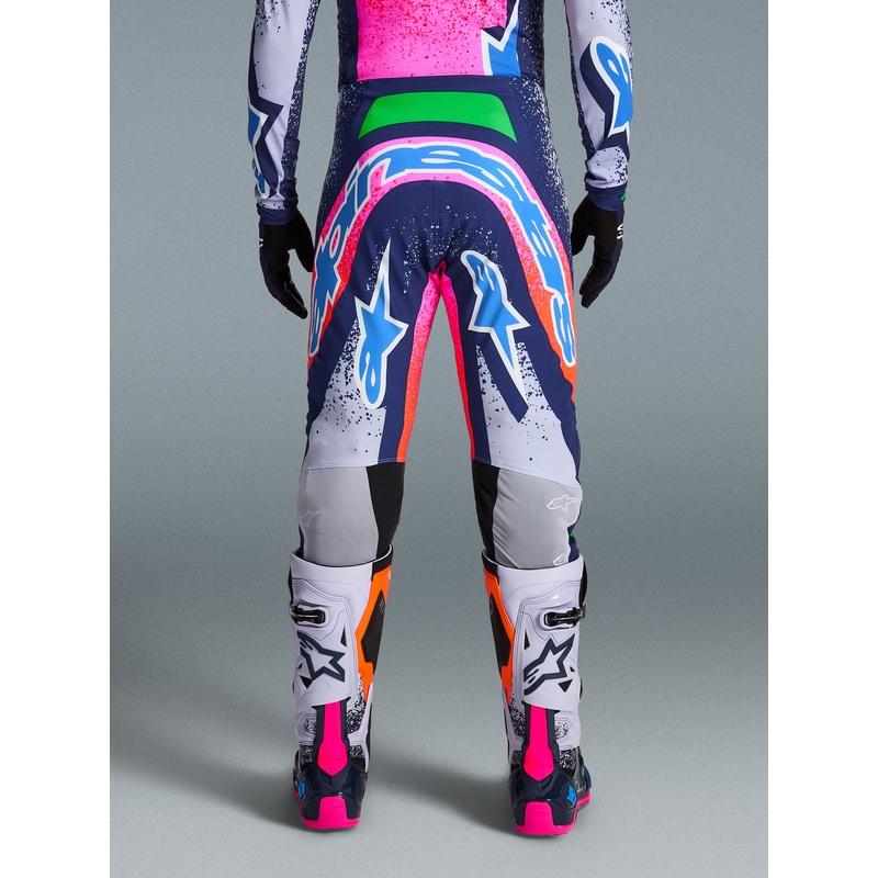 Motokrosové kalhoty Alpinestars Supertech limitovaná edice Records šedo-barevné