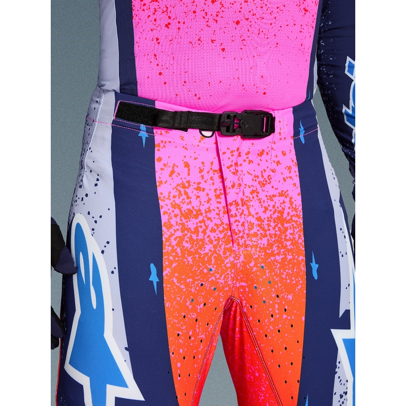 Motokrosové kalhoty Alpinestars Supertech limitovaná edice Records šedo-barevné