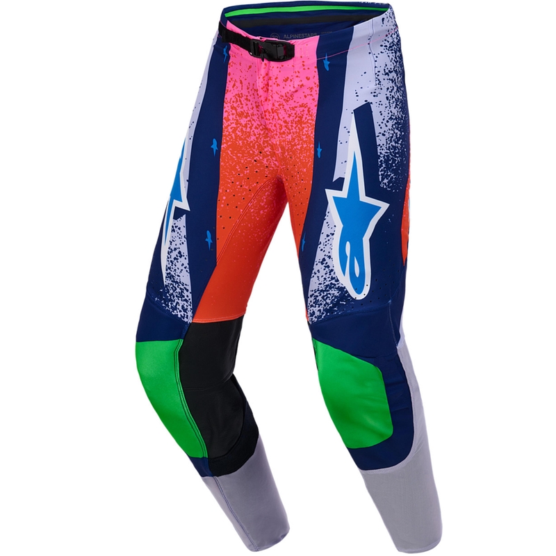 Motokrosové kalhoty Alpinestars Supertech limitovaná edice Records šedo-barevné