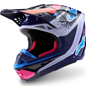 Motokrosová helma Alpinestars Supertech S-M10 limitovaná edice Records šedo-barevná