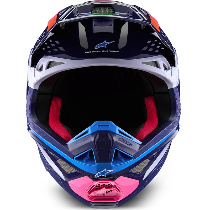 Motokrosová helma Alpinestars Supertech S-M10 limitovaná edice Records šedo-barevná