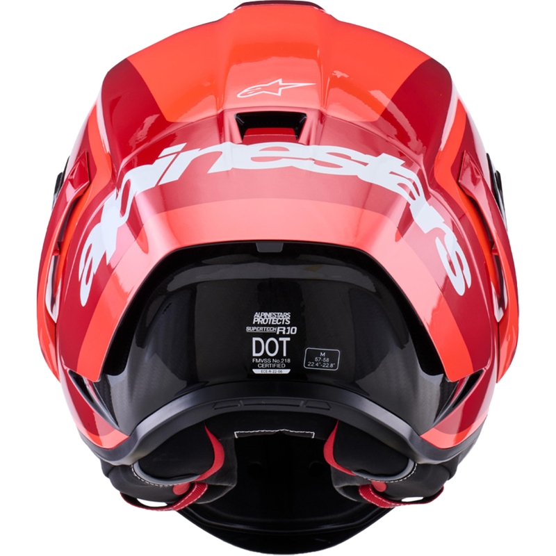 Integrální helma na motorku Alpinestars Supertech R10 Arius fluo červeno-červeno-černo-bílá