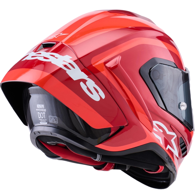 Integrální helma na motorku Alpinestars Supertech R10 Arius fluo červeno-červeno-černo-bílá