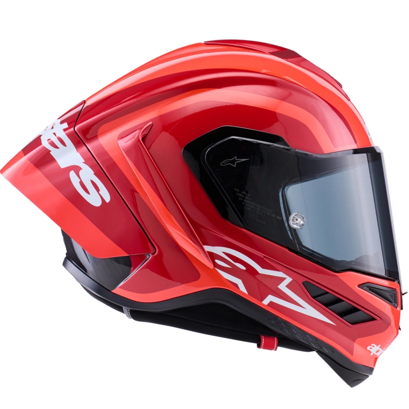 Integrální helma na motorku Alpinestars Supertech R10 Arius fluo červeno-červeno-černo-bílá