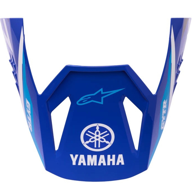 Kšilt pro dětské helmy na motorku Alpinestars S-M3 Yamaha kolekce modro-bílý