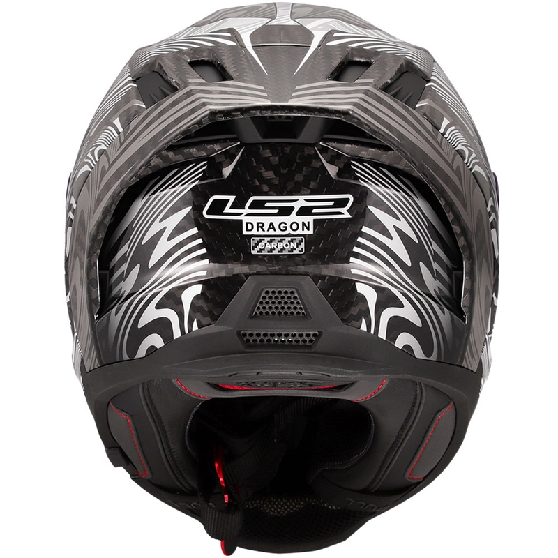 Integrální helma na motorku LS2 FF807 Dragon Carbon Enthum lesklá stříbrná