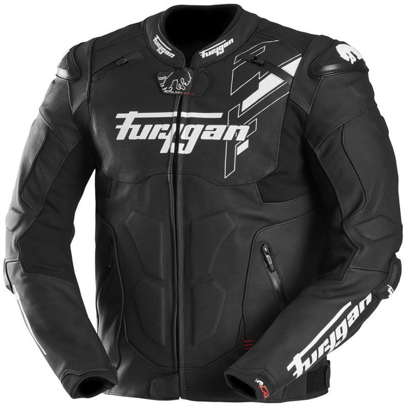 Kožená bunda na motorku Furygan Raptor Evo 3 černo-bílá