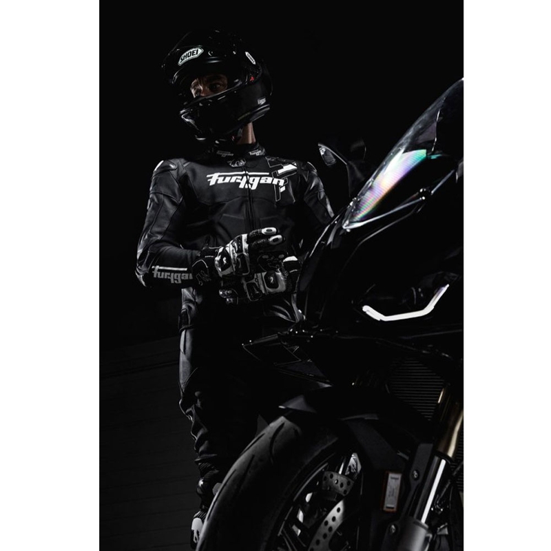 Kožená bunda na motorku Furygan Raptor Evo 3 černo-bílá