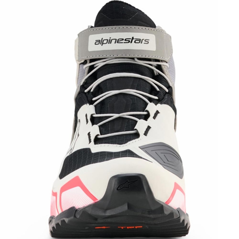 Dámské boty na motorku Alpinestars Stella CR-X Drystar bílo-světle šedo-černo-fluo růžové