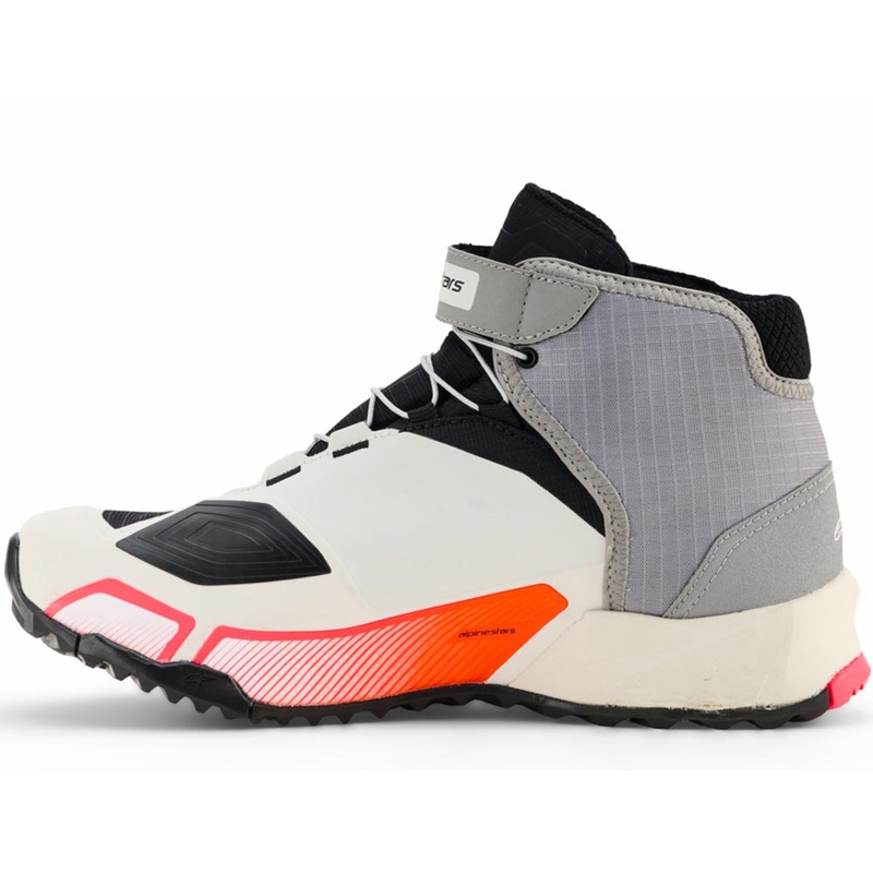 Dámské boty na motorku Alpinestars Stella CR-X Drystar bílo-světle šedo-černo-fluo růžové